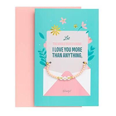 Mr. Wonderful Kort med armband "I love you more than anything, Mum Mr. Wonderful Kort med armband "I love you more than anything, Mum