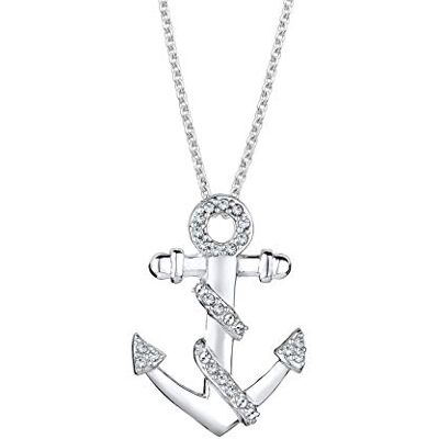 Elli dam kedja med berlock 925 sterlingsilver kristall e silver,vit Elli dam kedja med berlock 925 sterlingsilver kristall e silver,vit