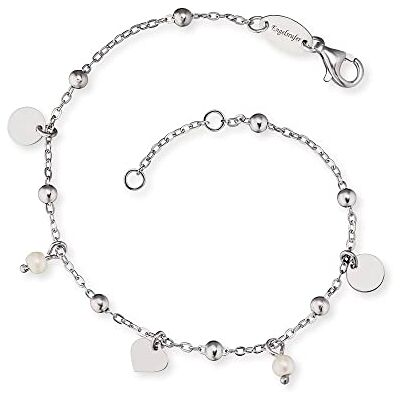 Engelsrufer Damen Armband silber aus Sterling Silber silberne Charm Elemente und Muschelkern Perlen Anhänger Karabinerverschluss in zwei Längen verstellbar nickelfrei Engelsrufer Damen Armband silber aus Sterling Silber silberne Charm Elemente und Muschelkern Perlen Anhänger Karabinerverschluss in zwei Längen verstellbar nickelfrei