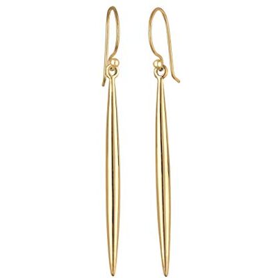 Elli kvinnor bar droppe minimal bas 925 silver guldpläterade örhängen, Sterlingsilver, Ohne Elli kvinnor bar droppe minimal bas 925 silver guldpläterade örhängen, Sterlingsilver, Ohne