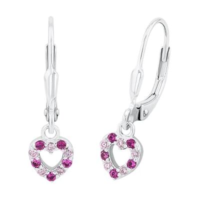 Prinzessin Lillifee Örhängen 925 sterlingsilver barnörhängen för flickor, med zirconia synth., 2,1 cm, rosa, hjärta, kommer i smyckespresentask, 9082650 Prinzessin Lillifee Örhängen 925 sterlingsilver barnörhängen för flickor, med zirconia synth., 2,1 cm, rosa, hjärta, kommer i smyckespresentask, 9082650
