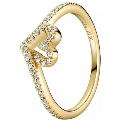 PANDORA SHINE Ring Timeless "Glitzerndes Herz" 14k gelbvergoldet, Zirkonia 169302C01 52 PANDORA SHINE Ring Timeless "Glitzerndes Herz" 14k gelbvergoldet, Zirkonia 169302C01 52