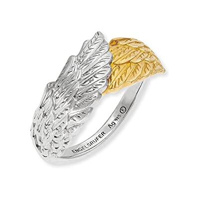 Engelsrufer Damen Ring Flügel Symbol aus Sterling Silber Bicolor in Silber und Gold Größenverstellbar nickelfrei Engelsrufer Damen Ring Flügel Symbol aus Sterling Silber Bicolor in Silber und Gold Größenverstellbar nickelfrei