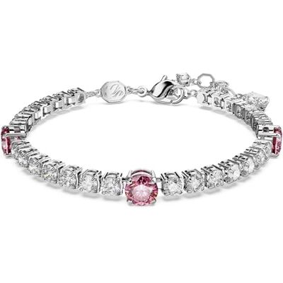 Swarovski Matrix tennisarmband, vita och rosa kristaller i en rodiumpläterad miljö, från Matrix Collection Swarovski Matrix tennisarmband, vita och rosa kristaller i en rodiumpläterad miljö, från Matrix Collection