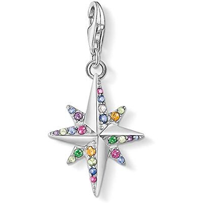 THOMAS SABO Damen-Charm-Anhänger Farbiger Stern 925 Sterlingsilber 1817-342-7 THOMAS SABO Damen-Charm-Anhänger Farbiger Stern 925 Sterlingsilber 1817-342-7