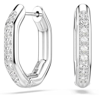 Swarovski Dextera Örhängen, Åttkantig form, Vit, Rodiumpläterad Swarovski Dextera Örhängen, Åttkantig form, Vit, Rodiumpläterad