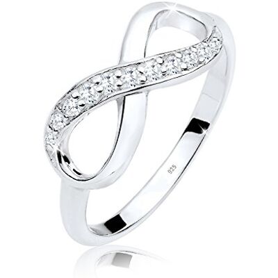 Elli 925 sterling silver evighetssymbol med zirkoniakristaller, N, Silver, Zirkon Elli 925 sterling silver evighetssymbol med zirkoniakristaller, N, Silver, Zirkon