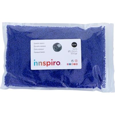 INNSPIRO 2,3 mm marinblå ogenomskinlig rund glasskiva 500 gr. Handväska, halsband, armband och halsband, perfekt för gör-det-själv barnsmycken, fröpärlor INNSPIRO 2,3 mm marinblå ogenomskinlig rund glasskiva 500 gr. Handväska, halsband, armband och halsband, perfekt för gör-det-själv barnsmycken, fröpärlor