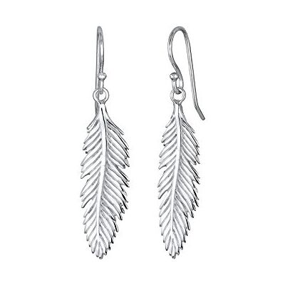Elli örhängen damer öronhängare fjäder boho i 925 sterlingsilver, Silver, Kein Edelstein Elli örhängen damer öronhängare fjäder boho i 925 sterlingsilver, Silver, Kein Edelstein