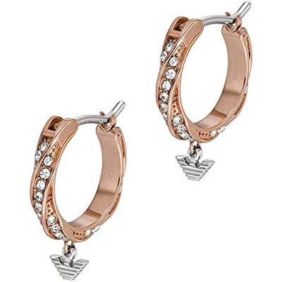 Giorgio Armani Örhängen För Kvinnor Sentimental Logo, Längd: 15mm, Bredd: 2.9mm, Höjd: 15mm 2-Toniga Örhängen I Rostfritt Stål, EGS3006221 Giorgio Armani Örhängen För Kvinnor Sentimental Logo, Längd: 15mm, Bredd: 2.9mm, Höjd: 15mm 2-Toniga Örhängen I Rostfritt Stål, EGS3006221