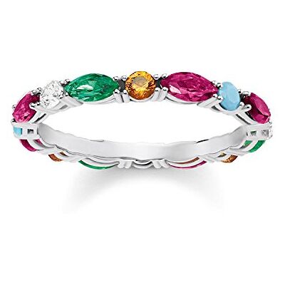 THOMAS SABO Damen-Jahrestag Statement Ring 925 Sterlingsilber mit '- Ringgröße 54 TR2185-477-7-54 THOMAS SABO Damen-Jahrestag Statement Ring 925 Sterlingsilber mit '- Ringgröße 54 TR2185-477-7-54