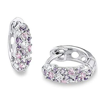 Prinzessin Lillifee Hoop örhängen 925 sterlingsilver barnörhängen för flickor, med zirconia synth., 1,2 cm, silver, kommer i en smyckespresentask, 9064182 Prinzessin Lillifee Hoop örhängen 925 sterlingsilver barnörhängen för flickor, med zirconia synth., 1,2 cm, silver, kommer i en smyckespresentask, 9064182