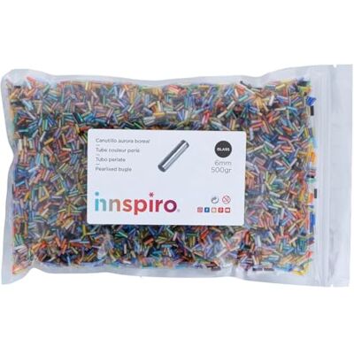 INNSPIRO Glasskallcylinder aurora boreale mix diamant 1,80 x 6 mm 500 g väska armband halsband perfekt för hantverk smycken barn fröpärlor INNSPIRO Glasskallcylinder aurora boreale mix diamant 1,80 x 6 mm 500 g väska armband halsband perfekt för hantverk smycken barn fröpärlor