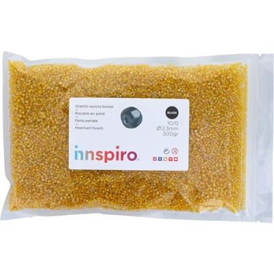 INNSPIRO Aurora boreale gul rund glasskiva 2,3 mm, 500 gr, rund glasväska, smyckesväska för gör-det-själv halsband, perfekt för gör-det-själv barnsmycken, fröpärlor INNSPIRO Aurora boreale gul rund glasskiva 2,3 mm, 500 gr, rund glasväska, smyckesväska för gör-det-själv halsband, perfekt för gör-det-själv barnsmycken, fröpärlor