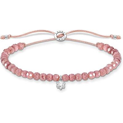 THOMAS SABO Bracelet perles roses avec pierre blanche argent sterling 925 A1987-401-9-L20V THOMAS SABO Bracelet perles roses avec pierre blanche argent sterling 925 A1987-401-9-L20V