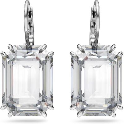 Swarovski Millenia droppörhängen, Octagon cut, Vit, Rhodiumpläterad Swarovski Millenia droppörhängen, Octagon cut, Vit, Rhodiumpläterad