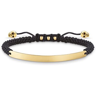 THOMAS SABO Unisex-Armband Love Bridge Schwarz Totenkopf Silber vergoldet teilvergoldet 21 cm LBA0050-848-11-L21v THOMAS SABO Unisex-Armband Love Bridge Schwarz Totenkopf Silber vergoldet teilvergoldet 21 cm LBA0050-848-11-L21v