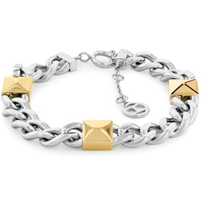 Tommy Hilfiger smycken dam kedja armband i tvåfärgad 2780914, En storlek, Rostfritt stål, Ingen ädelsten Tommy Hilfiger smycken dam kedja armband i tvåfärgad 2780914, En storlek, Rostfritt stål, Ingen ädelsten