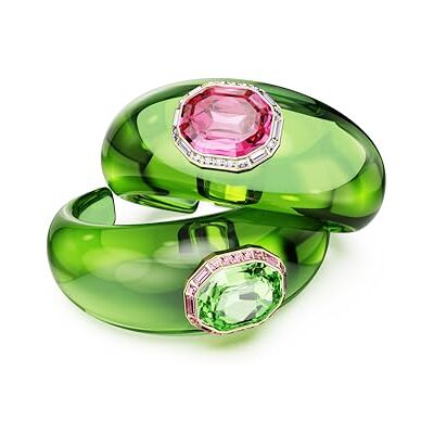 Swarovski Dulcis-manschett, Set (2), Octagon cut, Pavé, Flerfärgad, guldfärgad, L Swarovski Dulcis-manschett, Set (2), Octagon cut, Pavé, Flerfärgad, guldfärgad, L