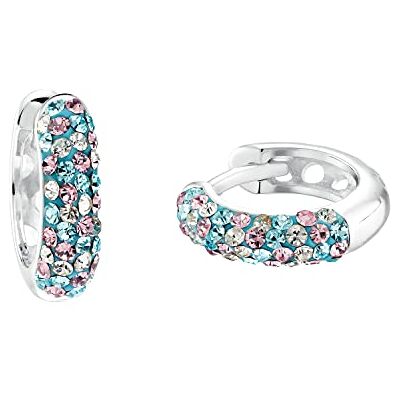 Prinzessin Lillifee Hoop örhängen 925 sterling silver barnörhängen för flickor, med preciosa, 1,2 cm, silver, kommer i smyckespresentask, 2034001 Prinzessin Lillifee Hoop örhängen 925 sterling silver barnörhängen för flickor, med preciosa, 1,2 cm, silver, kommer i smyckespresentask, 2034001