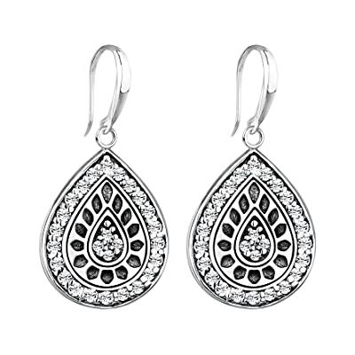 Elli Dam Smycken Örhängen Droppar 925 Sterlingsilver Kristall Vit Elli Dam Smycken Örhängen Droppar 925 Sterlingsilver Kristall Vit