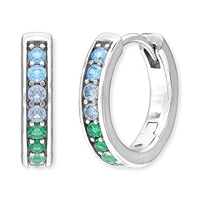 Engelsrufer Damen Creole aus Sterling Silber besetzt mit 20 mehrfarbigen Zirkonia Steinen Clipverschluss nickelfrei 13mm Engelsrufer Damen Creole aus Sterling Silber besetzt mit 20 mehrfarbigen Zirkonia Steinen Clipverschluss nickelfrei 13mm