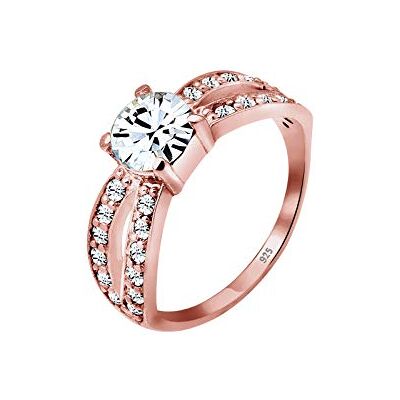 Elli ring 925 sterling silver glamour Swarovski® kristall, 58, Silver, Kristall Elli ring 925 sterling silver glamour Swarovski® kristall, 58, Silver, Kristall