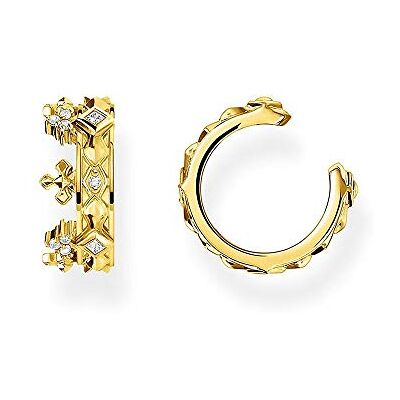 THOMAS SABO Kvinnor enkelt öra manschett krona 925 sterling silver EC0016-414-14, En storlek, Ädelmetall, Kubisk zirkonia THOMAS SABO Kvinnor enkelt öra manschett krona 925 sterling silver EC0016-414-14, En storlek, Ädelmetall, Kubisk zirkonia