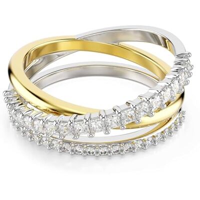 Swarovski Hyperbola ring, Blandade snitt, Vit, Blandad metallfinish, 58 Swarovski Hyperbola ring, Blandade snitt, Vit, Blandad metallfinish, 58
