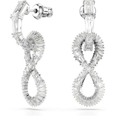 Swarovski Hyperbola droppörhängen, Infinity, Vit, Rhodiumpläterade Swarovski Hyperbola droppörhängen, Infinity, Vit, Rhodiumpläterade