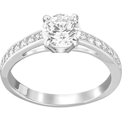 Swarovski Attract-ring, Rundskuren, Pavé, Vit, Rhodiumpläterad Swarovski Attract-ring, Rundskuren, Pavé, Vit, Rhodiumpläterad