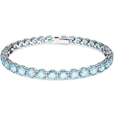 Swarovski Matrix Tennisarmband, Rundskuren, Blå, Rhodiumpläterad Swarovski Matrix Tennisarmband, Rundskuren, Blå, Rhodiumpläterad