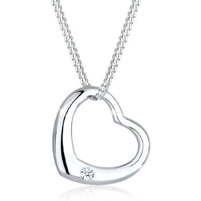 DIAMORE Dam 102921314 Halsband, Silver, Vit, 45 cm DIAMORE Dam 102921314 Halsband, Silver, Vit, 45 cm