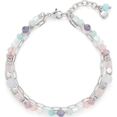 JEWELS BY LEONARDO armband Randy • Armkedja av silverfärgat rostfritt stål • Pärlor i svala pastellfärger • 19–22 cm längd • Smycken present för kvinnor • 024798, Eine Grösse, Rostfritt stål, Ingen JEWELS BY LEONARDO armband Randy • Armkedja av silverfärgat rostfritt stål • Pärlor i svala pastellfärger • 19–22 cm längd • Smycken present för kvinnor • 024798, Eine Grösse, Rostfritt stål, Ingen