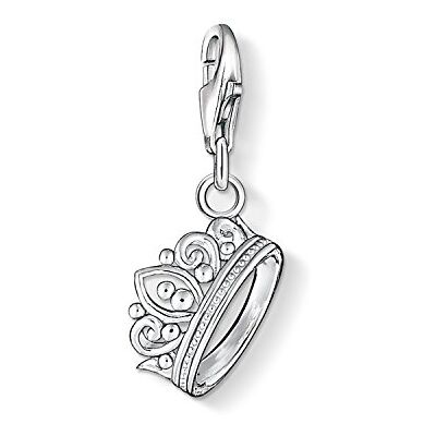 THOMAS SABO Dam berlock hänge krona berlock klubb 925 sterlingsilver 1011-001-12, En storlek, Sterlingsilver, Ingen ädelsten THOMAS SABO Dam berlock hänge krona berlock klubb 925 sterlingsilver 1011-001-12, En storlek, Sterlingsilver, Ingen ädelsten