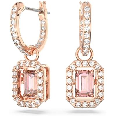 Swarovski Millenia droppörhängen, rosa och klarfärgad kristall i en rosé-guld pläterad miljö, från Millenia Collection Swarovski Millenia droppörhängen, rosa och klarfärgad kristall i en rosé-guld pläterad miljö, från Millenia Collection