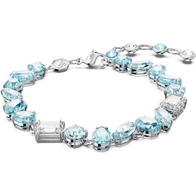 Swarovski Gema armband, blå och vita blandade kristaller i en rodiumpläterad miljö, från Gema Collection Swarovski Gema armband, blå och vita blandade kristaller i en rodiumpläterad miljö, från Gema Collection