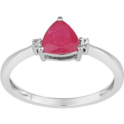 Jewelili sterling silver blå topas ädelsten ring, Medium, Halvädelstenar, Röd Jewelili sterling silver blå topas ädelsten ring, Medium, Halvädelstenar, Röd