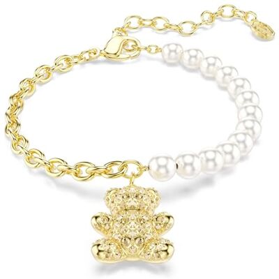 Swarovski Idyllia armband, Kristallpärla, Rundslipad, Teddy, Guldton, Guldfärgad pläterad Swarovski Idyllia armband, Kristallpärla, Rundslipad, Teddy, Guldton, Guldfärgad pläterad