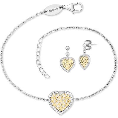 Engelsrufer ängelsrufer smyckeset dam – armband & örhängen hjärta livets blomma – med vit zirkonia – elegant modesmycke, 17 + 3 cm, Sterlingsilver, Ingen ädelsten Engelsrufer ängelsrufer smyckeset dam – armband & örhängen hjärta livets blomma – med vit zirkonia – elegant modesmycke, 17 + 3 cm, Sterlingsilver, Ingen ädelsten