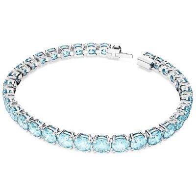 Swarovski Matrix tennisarmband, blå rundskurna kristaller och rodiumpläterad, från Matrix Collection, storlek M Swarovski Matrix tennisarmband, blå rundskurna kristaller och rodiumpläterad, från Matrix Collection, storlek M