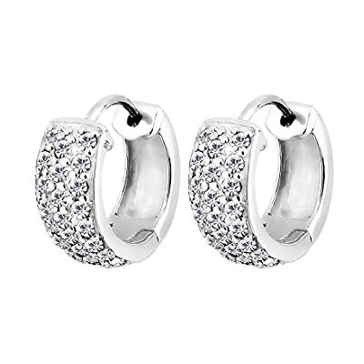 Elli örhängen kreolska kristaller 925 sterlingsilver, Sterlingsilver, Kristall Elli örhängen kreolska kristaller 925 sterlingsilver, Sterlingsilver, Kristall