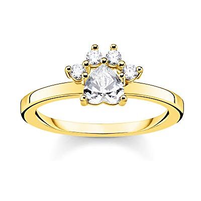 THOMAS SABO bague patte de chat argent plaqué or TR2289-414-14-50 THOMAS SABO bague patte de chat argent plaqué or TR2289-414-14-50