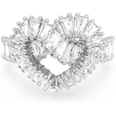 Swarovski Matrix hjärtformad ring, olika delar av vit kristall i en rodiumpläterad miljö, från Matrix Collection, storlek 50 Swarovski Matrix hjärtformad ring, olika delar av vit kristall i en rodiumpläterad miljö, från Matrix Collection, storlek 50