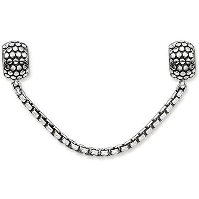 THOMAS SABO unisex säkerhetskedja Karma Beads 925 sterlingsilver KS0003-585-12, 925 sterling silver, silikon, Ingen ädelsten THOMAS SABO unisex säkerhetskedja Karma Beads 925 sterlingsilver KS0003-585-12, 925 sterling silver, silikon, Ingen ädelsten