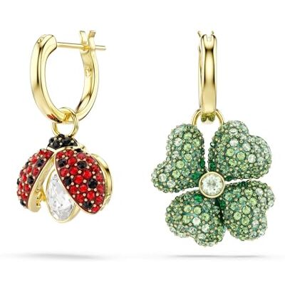 Swarovski Idyllia droppörhängen, Set (3), Nyckelpiga, Klöver, Jordgubbe, Mångfärgad, Guldfärgad Swarovski Idyllia droppörhängen, Set (3), Nyckelpiga, Klöver, Jordgubbe, Mångfärgad, Guldfärgad