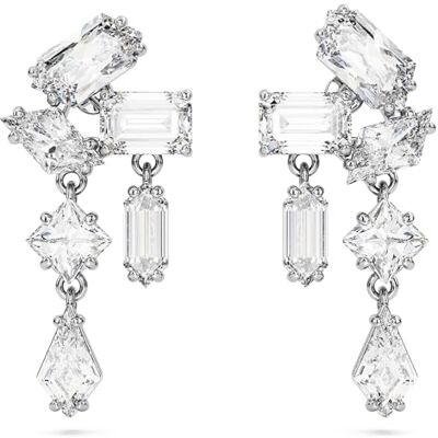 Swarovski Mesmera droppörhängen, vita kristaller i en rodiumpläterad miljö, från Mesmera Collection Swarovski Mesmera droppörhängen, vita kristaller i en rodiumpläterad miljö, från Mesmera Collection