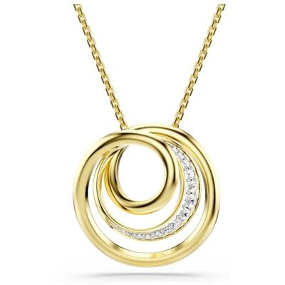 Swarovski Hyperbola halsband, Rundslipad, Vit, Guldfärgad Swarovski Hyperbola halsband, Rundslipad, Vit, Guldfärgad