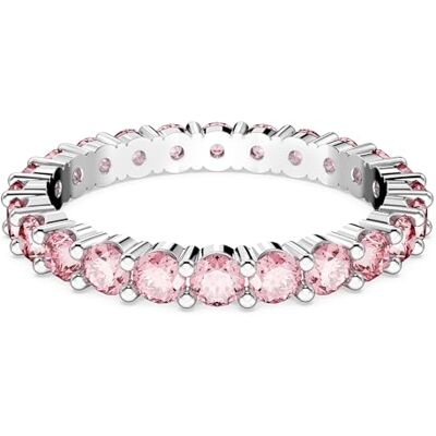 Swarovski Matrix Ring, rosa rundskurna kristaller på ett rodiumpläterat band, från Matrix Collection, storlek 60 Swarovski Matrix Ring, rosa rundskurna kristaller på ett rodiumpläterat band, från Matrix Collection, storlek 60