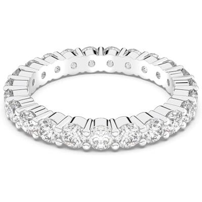 Swarovski Vittore XL ring, Rundskuren, Vit, Rhodiumpläterad Swarovski Vittore XL ring, Rundskuren, Vit, Rhodiumpläterad